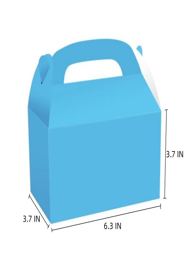 كوبو صندوق هدايا حفلات كوبو، 24 قطعة، صناديق كرتونية ذات شكل مثلث ومقابض، صناديق هدايا للحفلات، مناسبة للهالوين، الكريسماس، عيد الشكر، هدايا للأطفال، حفلات أعياد الميلاد، حفلات الزفاف (أزرق) - Image 3